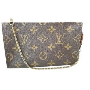 Louis Vuitton Gold and Brown Monogram Clutch